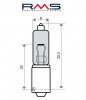 Bec RMS 246510015 12V 21W, 90° 10 pcs Alb