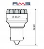 Bec RMS 246510510 12V 12 Led, BA15S S25 Albastru