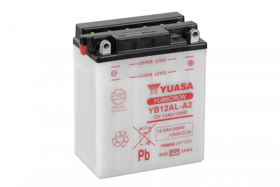 Yumicron battery with acid YUASA YB12AL-A2