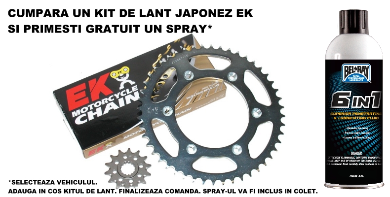 Kit de lant EK cu spray BEL-RAY gratuit.